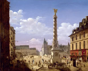 Der Brunnen auf dem Place du Chatelet, Paris, 1810